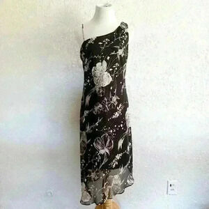 Asymmetrical vintage floral fairy dress size 11‎